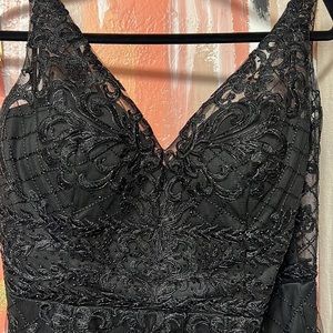 Black beaded formal dress (petite)